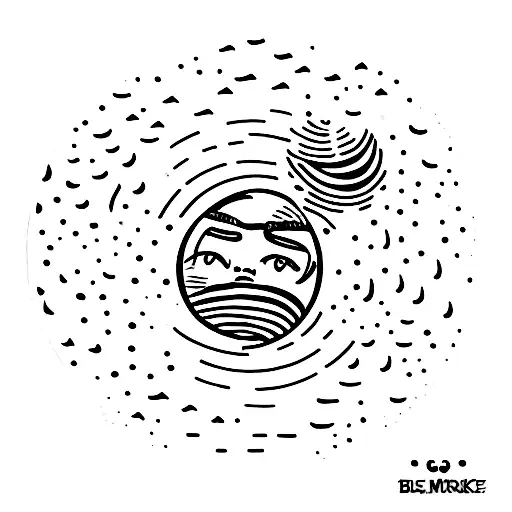 the one, the Moon, the Sun, the rain in your song, put that record on tattoo design idea