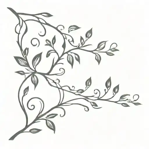 Greek words μείνατε ἐν τῇ with vines as essence of remaining connected to a sustaining source which is a Bible tattoo design idea