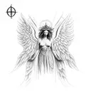 angel ascension tattoo design idea