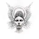 angel ascension tattoo design idea