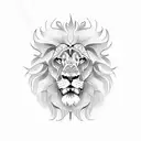 Lion zen tangle tattoo design idea