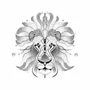 Lion zen tangle tattoo design idea