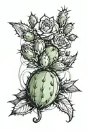 prickly pear tattoo design idea