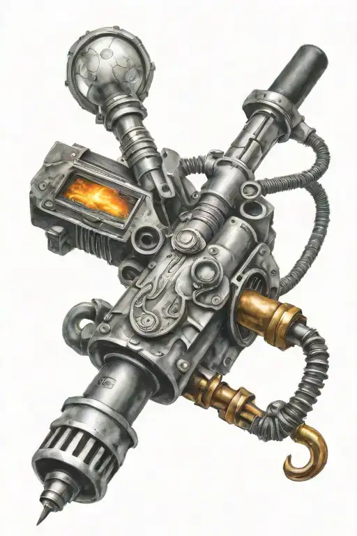 tig welding torch transforming tattoo design idea