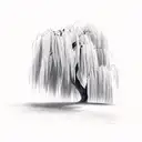 weeping willow tree tattoo design idea