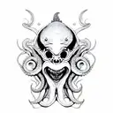 scary kraken monster tattoo design idea