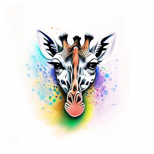Giraffe Zebra tattoo design idea