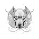 pata de cachorro com ramos  tattoo design idea