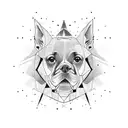 pata de cachorro com ramos  tattoo design idea