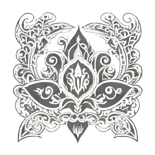 Ukrainian ornament tattoo design idea