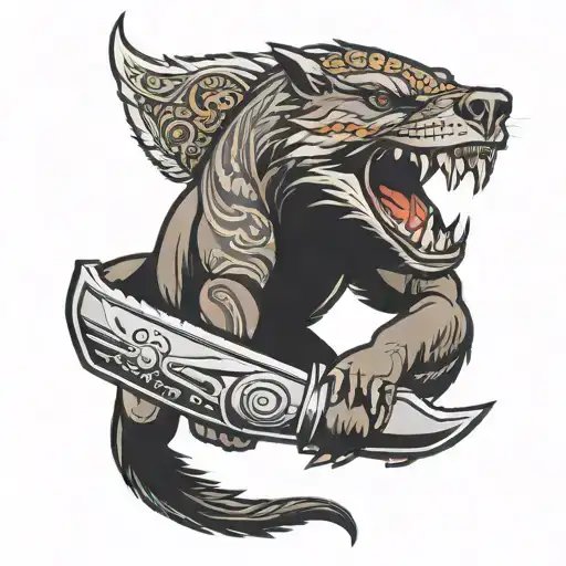 Mustang scotch honey badger tattoo tattoo design idea