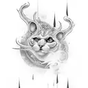 DIR AND GREY style tattoo with Lorna Shore influences tattoo design idea