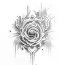 DIR AND GREY style tattoo with Lorna Shore influences tattoo design idea