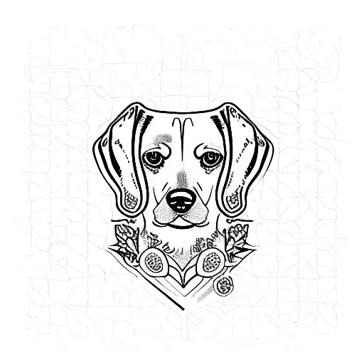 beagle  tattoo design idea