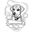 beagle  tattoo design idea