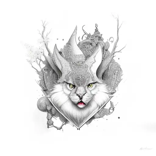 Broken heart with the Name Merlin tattoo design idea