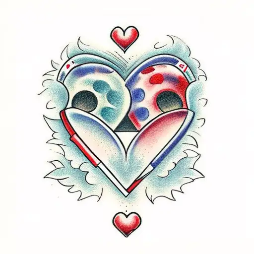 heart with the name Bart tattoo design idea