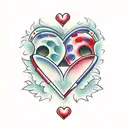 heart with the name Bart tattoo design idea