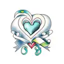 heart with the name Bart tattoo design idea