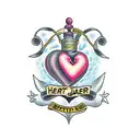 heart with the name Bart tattoo design idea