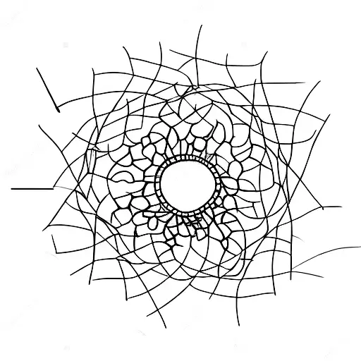 Three interconnected hearts made of dandelion seeds tattoo design idea