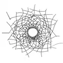 Three interconnected hearts made of dandelion seeds tattoo design idea