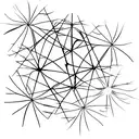 Three interconnected hearts made of dandelion seeds tattoo design idea