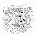 dancing in the rain tattoo design idea