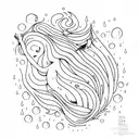 dancing in the rain tattoo design idea