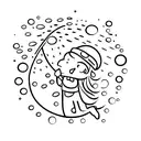 dancing in the rain tattoo design idea