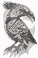phoenix hoopoe fine lines tattoo design idea