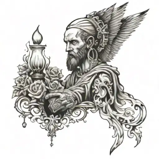 God watches over the rich but loves those from the ghetto tattoo design idea