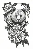 momma bear tattoo design idea