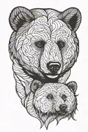momma bear tattoo design idea