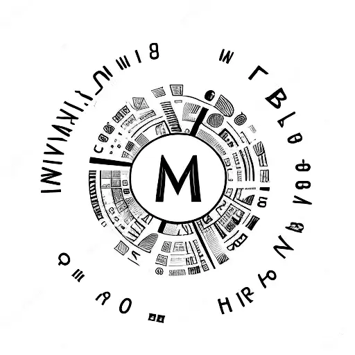 M word in morse alphabet tattoo design idea