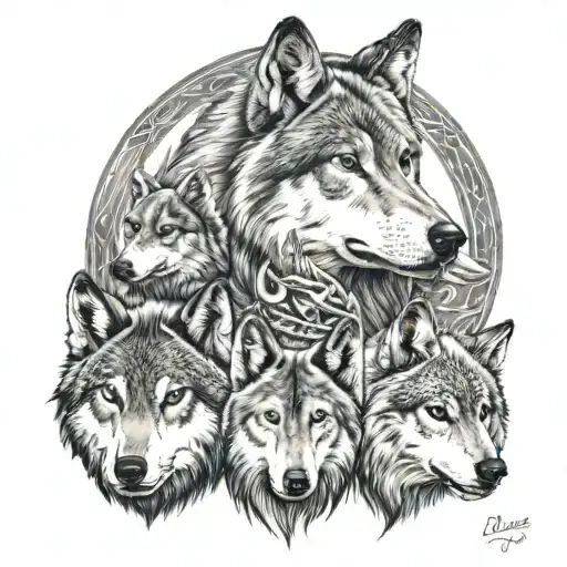 indianer,wolf,Pferd,Adler,mond tattoo design idea