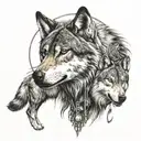 indianer,wolf,Pferd,Adler,mond tattoo design idea