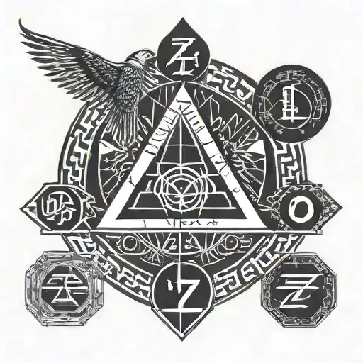 led zeppelin runes tattoo design idea