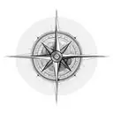 moral compass tattoo design idea