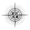 moral compass tattoo design idea