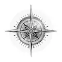 moral compass tattoo design idea