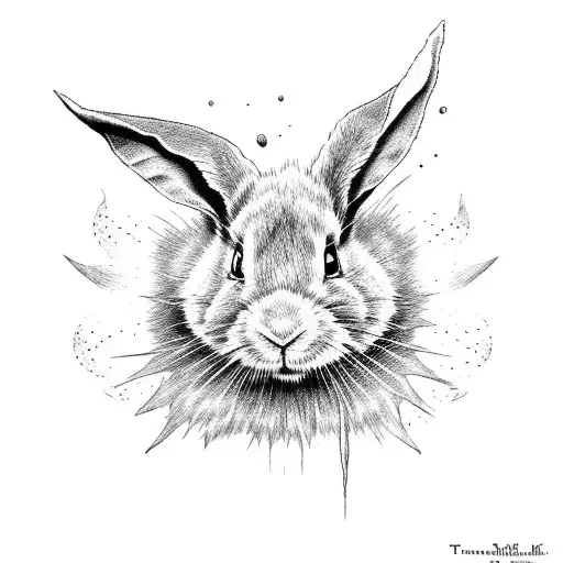 white rabbit and wicked witch  tattoo design idea