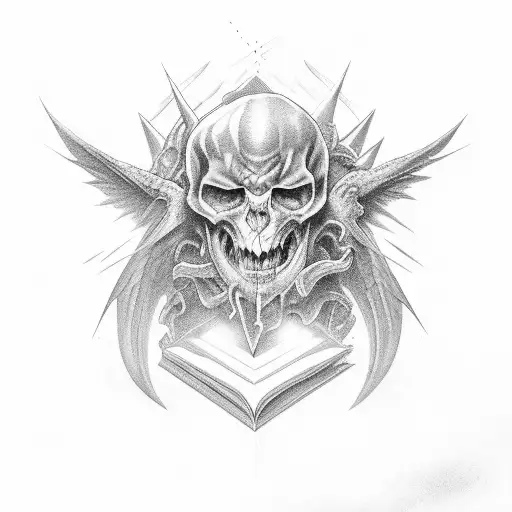 angle vs demon tattoo design idea