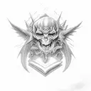 angle vs demon tattoo design idea