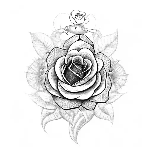 spider and rose tattoo design idea