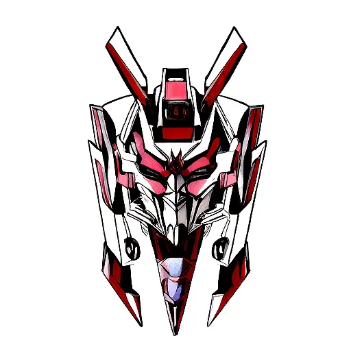 satanic Optimus prime with face shield tattoo design idea
