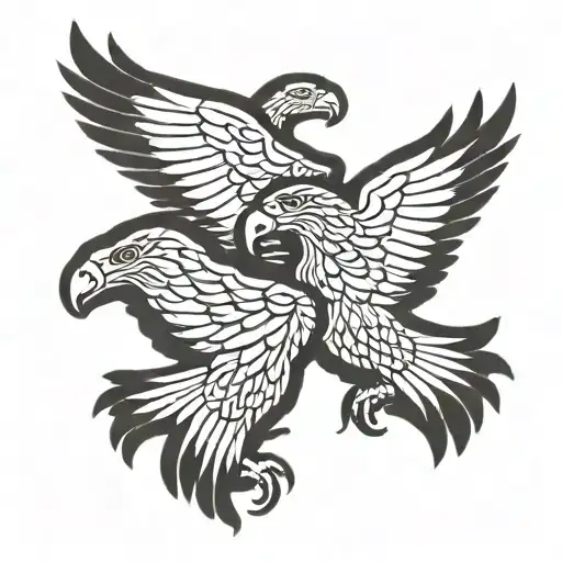 Albanian double eagle illyrian tattoo design idea