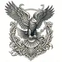 illyrian (Albanian) tattoo with double eagle tattoo design idea