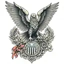 illyrian (Albanian) tattoo with double eagle tattoo design idea