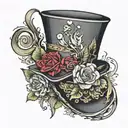 top hat tattoo design idea
